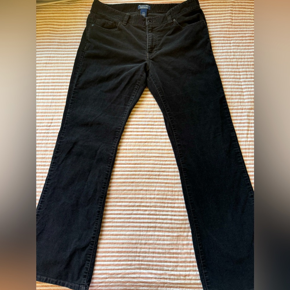 Polo Ralph Lauren Men’s 10/32 Corduroy Jeans Bootcut Cotton Pants Black Stretch